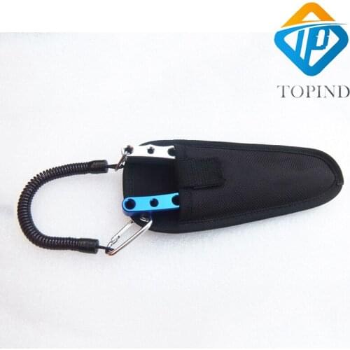 TOPIND Cutters Split Ring Pliers Hook Remover Fish Holder with Sheath and Lanyard Fishing Pliers 6PCS
