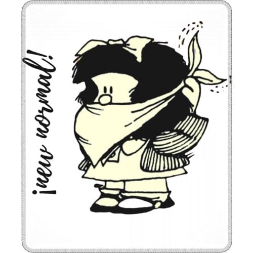 Mafalda Cartoon Cool Mouse Pad Waterproof Mat Pads Natural Rubber PC Table Decoration Cover