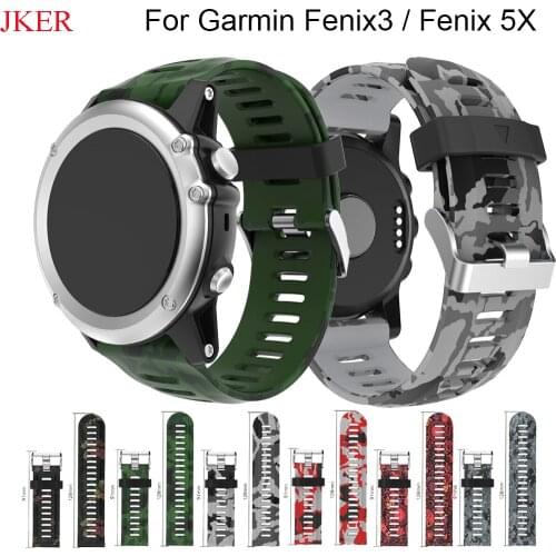 26mm Replacement Watch Strap for Garmin Fenix 5X Watch Band Sport Silicone Watchband for Garmin Fenix3 3HR