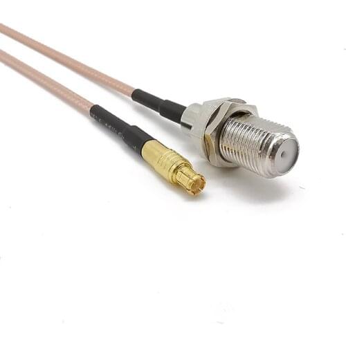 F Female Jack to MCX Male Plug Straight Connector RG316/RG316D/RG178/RG174 Coaxial Cable RF Pigtial Adapter MCX Male to F Female