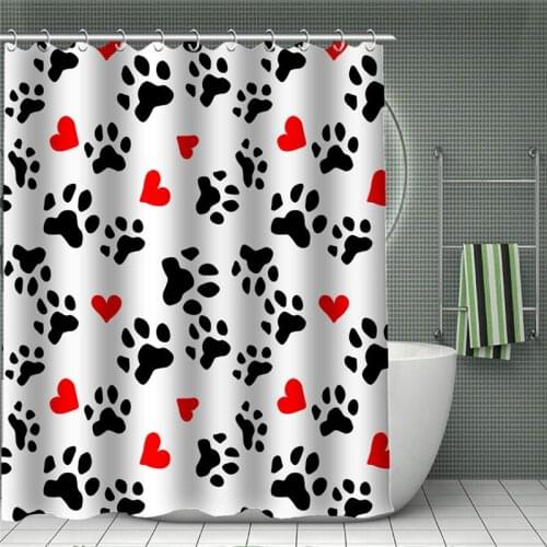 Home Bathroom Boho Decor Pet Cat Animal Print Shower Curtains Waterproof Fabric Polyester Bath Screen Hippie