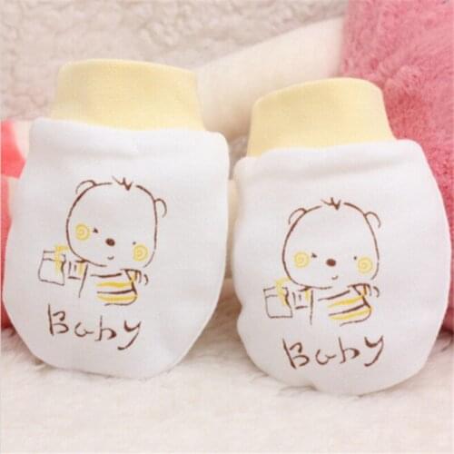 Cotton Blend Lovely Baby Proof Gloves Comfortable Breathe Freely Anti Scratching Baby Gloves Newborn Mitten