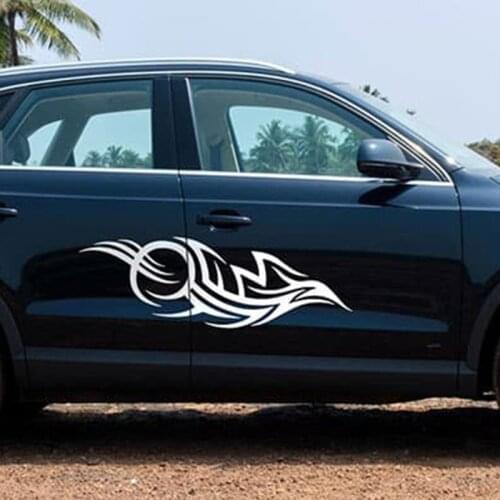 Solar Waves Vinyl Decal Car Sticker Cars Side Decor Pattern Wallpapers Stickers Graphics Gold Silver Black L1195