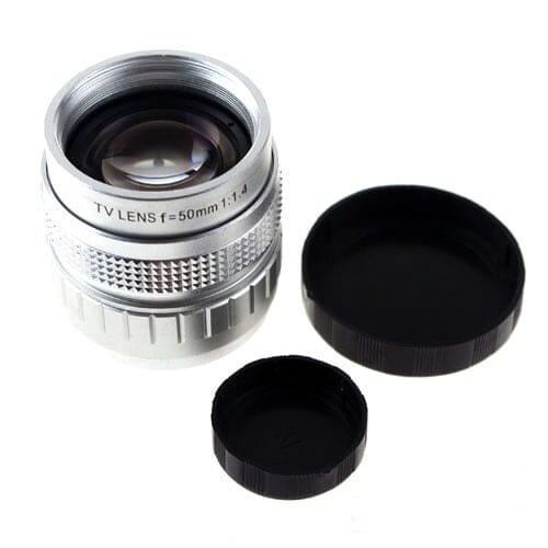 10pcs 50MM F1.4 TV Lens For Sony NEX/Panasonic/Olympus MFT M4/3 and Fuji FX Cameras Silver Black Color