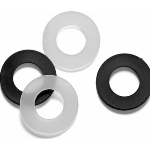 100pcs M2 M2.5 M3 M4 M5 M6 M8 M10 M12 White/Black Plastic Nylon Flat Washer Plane Spacer Insulation Gasket Ring