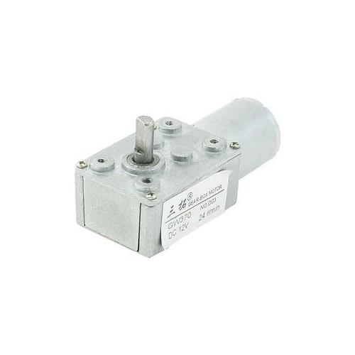 DC 12V 24RPM 6mmx13mm Shaft 24mm Diameter Electric Power Geared Motor XWJ