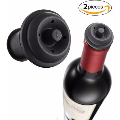 2Pcs Rubber Wine Stopper Vacuum Suction Bottle Stopper Vacuum Pump Preserver Stoppers