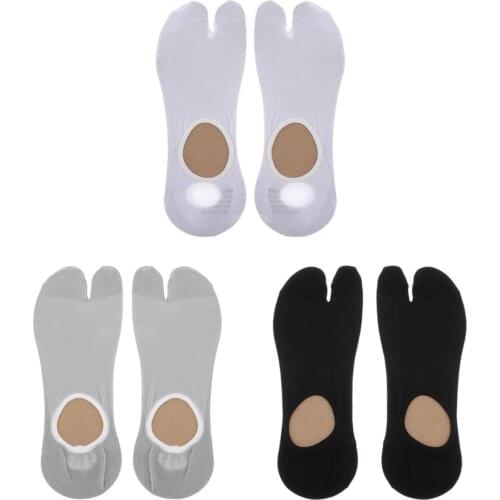 3 Pair Cotton Sandal Ankle Split 2 Toe Socks Japanese Ninja Tabi Sock Breathable