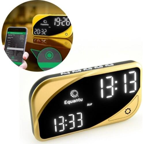 425C Counting ABS Alarm Clock Automatic Islamic Azan Digital Alarm Clock Muslim Prayer Adhan Qibla Alarm Desk Table Clock