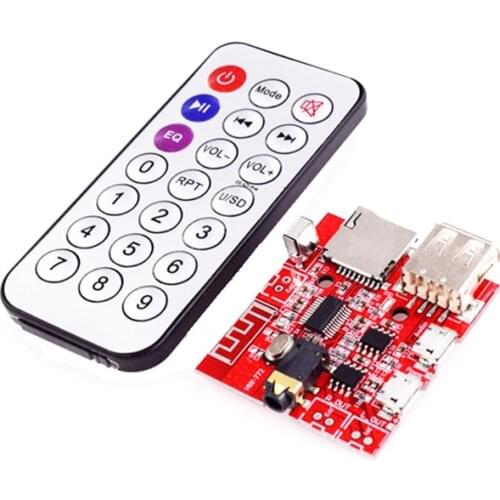 3W Car Bluetooth 4.1 MP3 WAV Decoding Board Speaker Amplifier Audio Receiver Module Support USB/TF/U-DISK/IR Remote Control