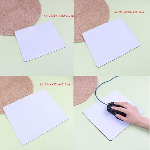 White Mouse Pad Mat For Laptop Computer Tablet PC Rubber Mouse Mat