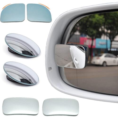 Frameless Car Blind Spot Mirror Wide Angle 360 Degree Adjustable Universal Auto Safety Driving Auxiliary Rearview Mirror