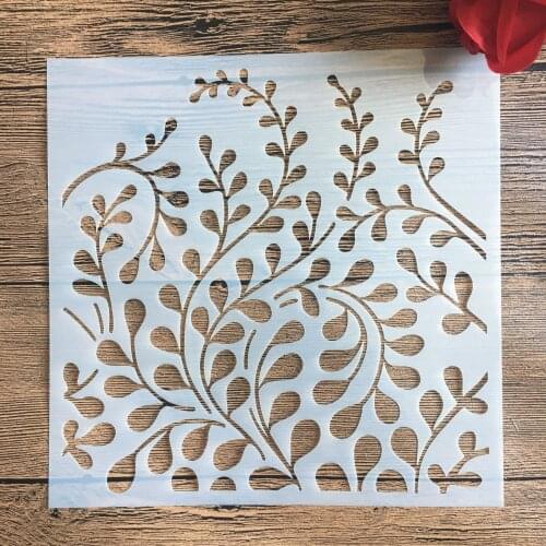 CraftArtGo DIY leaf Stencils Painting Scrapbook Coloring Cake decorating sugar powder sieve printing mold printing table