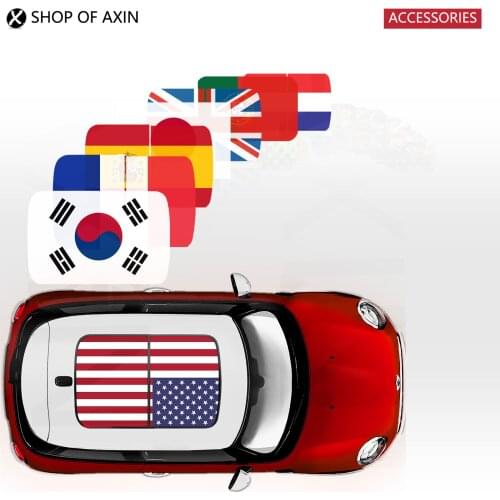 Flag Sunroof Moonroof Graphics stickers for MINI Cooper clubman countryman hardtop R50 R53 R55 R56 R60 R61 F54 F55 F56 F60