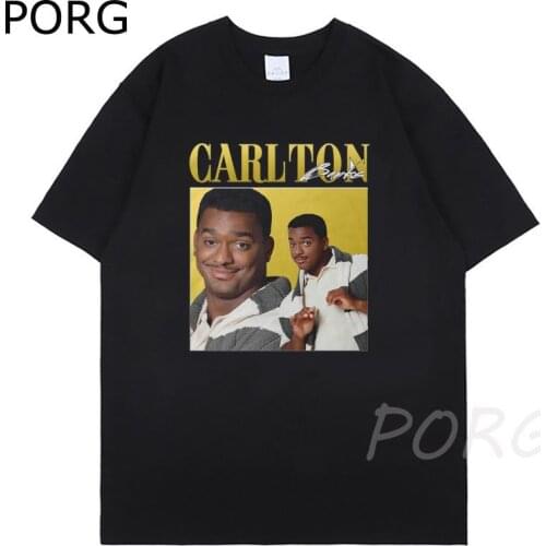 Carlton Banks Harajuku Men Women T-Shirts Cool Hip Hop Unisex T-Shirt Casual Streetwear Aesthetic Clothes Oversized T-shirt Male
