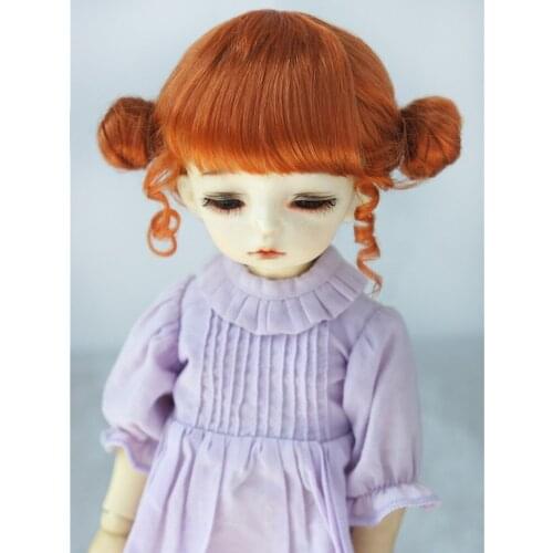 JD466 6-7inch 16-18CM Full Bangs Two cute Pony Synthetic mohair Doll wigs 1/6 YOSD BJD doll accessories