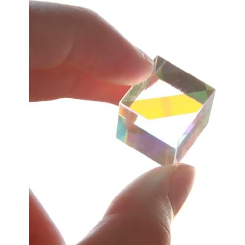 Combiner Splitter Cross Dichroic Cube RGB Prism Optical Glass Triangular Prism For Teaching Light Spectrum Physics Wholesale