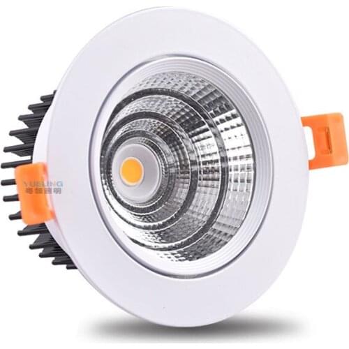 10pcs White-round Dimmable Led COB Ceiling led downlight 7W 9w 12w 20w 15w rotating 110/220V surface mounted Indoor Lighting