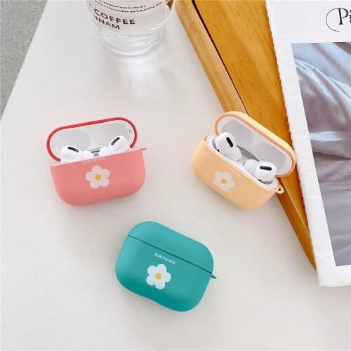 Kjoew Cute Custom Flower Case for Apple Airpods pro Candy Colors Silicone Earphone Cover for Airpods 3 Protective Cover Cases