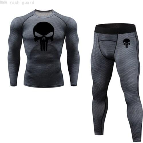 Mens Home wear underwear Winter Warm long Trousers rashgarda mma long sleeves Top Compression set warm Mens tracksuit Jogging