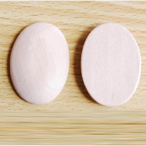 10pieces/set Wood cabochon slices wooden-bead blank wooden Oval for craft material accessories