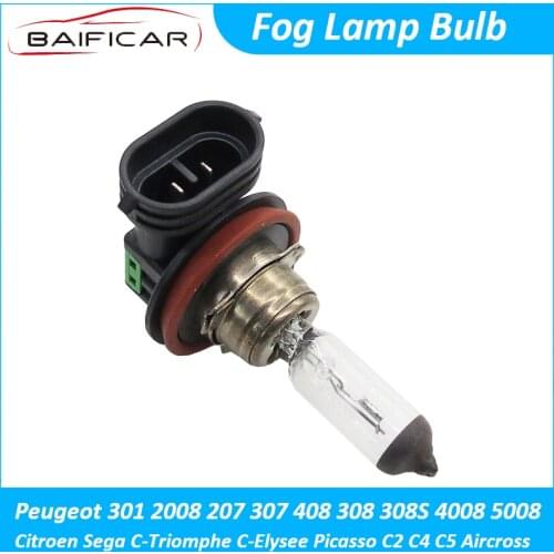 Baificar Brand New Car Fog Lamp Bulb H11 For Peugeot 301 207 307 408 308 5008 Citroen C-Quatre C-Triomphe C-Elysee Picasso C2 C4