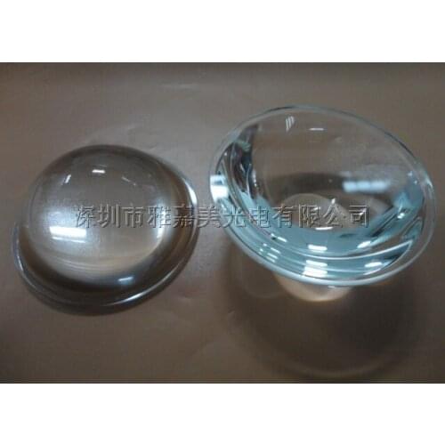 Optical glass lens Diameter 63.7MM plano convex lens , More than 95% transmittance Led lens, 100W light lenses