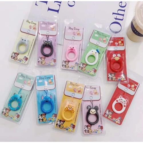Bulk Price 100pcs/lot Cute Finger Ring Strap for iPhone for Samsung Cell Phone