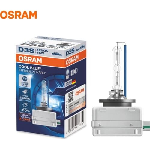 OSRAM D3S 35W 66340CBI 5000K COOL BLUE INTENSE HID OEM Bulb 20% More Light Xenon White Lamp Car Light Headlight, 1X