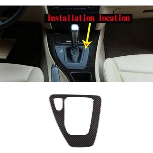 Carbon Fiber Car Control Gear Shift Panel Cover Frame Trim For BMW E90 E92 E93 3 Series 2005-2012 LHD Accessories