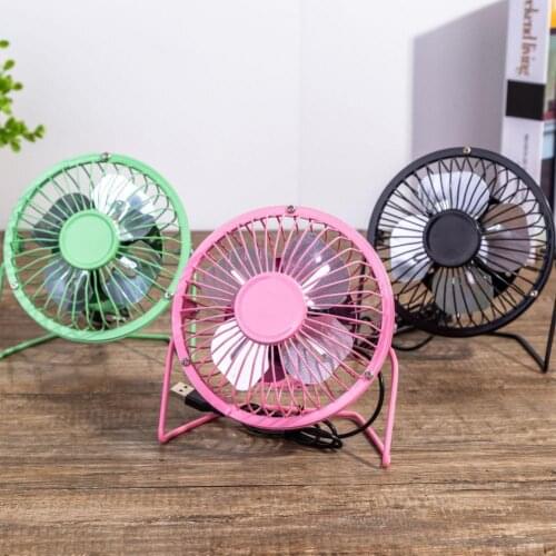 Hot sale Portable Mini Fan Mute Reusable Metal Small Desk USB Powered Desk Fan Appliance for Home