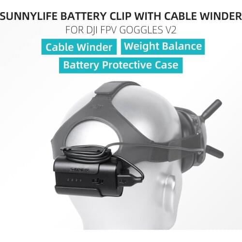 For DJI FPV Goggles V2 Practical With Winder Charging Bracket Battery Back Clip Drone Accessories Travel Durable Easy Install