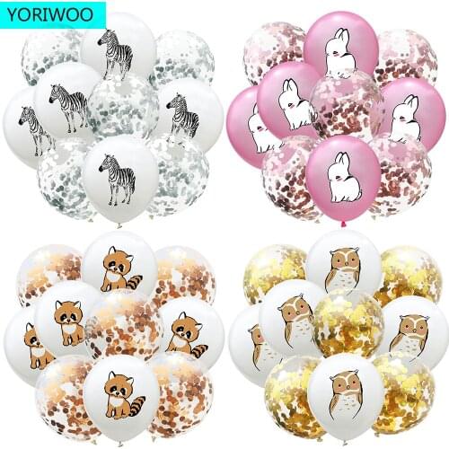 Safari Jungle Animal Monkey Lion Balloon Confetti Foil Balloons Set Happy Birthday Party Decorations Kids 1st Oh Baby Shower Boy