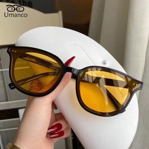 2021 Trendy Cat Eye Nail Sunglasses for Women Men Black Yellow Color PC Frame AC Lens Anti UV400 Eyeglasses Street Beach Shades