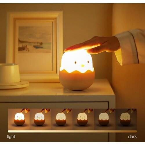 LED Night Light Touch Sensor Baby Lamp Children Cartoon Light USB Rechargeable LED Lamp Dimmable Nightlight Decoration Lighting