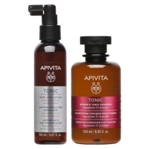 APIVITA - PACK LOCIÓN CAPILAR ANTICAÍDA (150 ML) + CHAMPÚ TONIFICANTE MUJER DE REGALO (250 ML)