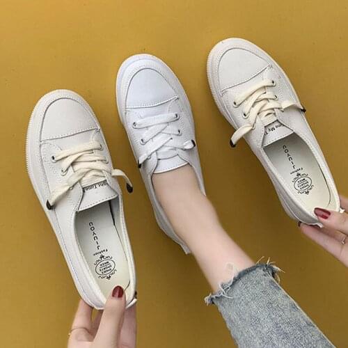 2021 Trendy Women Sneakers White Shoes For Women Lace Up Walking Sneakers Outdoor Running Loafers Non-Slip Vulcanize Shoes