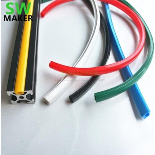 1 meter CNC C-Beam machine DIY parts 30 40 series 8mm flat seal 3030 aluminum profile Slot Cover/Panel Holder black/red/blue