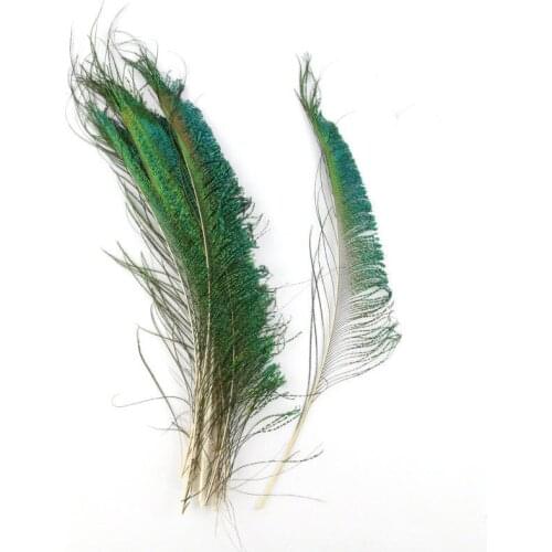 10Pcs/lot High quality natural Dyeing peacock feather sword 30-40CM Diy feathers for crafts decor flower vase celebration plumas