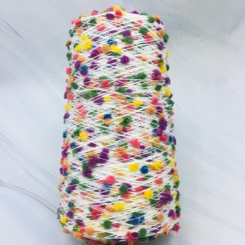 250g Colorful Candy Thread Ping-Pong Yarn Ball Yarn Bean Yarn All Season Hand-Woven DIY