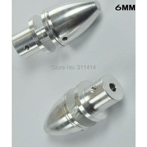 4pcs/lot 6mm 6.0mm RC Aluminum Bullet Motor Shaft Propeller Adapter Holder For Brushelss Motor Prop