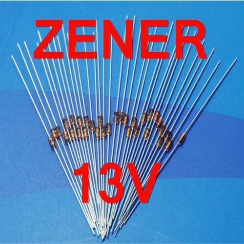 500 pcs/lot ) 13V 1/2W Zener Diode, 0.5 Watt, DO-35 Package