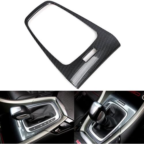 ABS Carbon Fiber Colors Car Interior Mouldings Gear Shift Panel Cover Trim For Ford Fusion Mondeo 2013-2015 Car Styling Covers