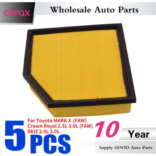 5PCS Wholesale car air clean filter 17801-31100 for Toyota MARK X (FAW)Crown Royal 2.5L 3.0L (FAW)REIZ 2.5L 3.0L