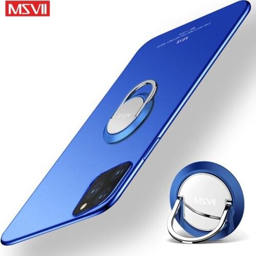 For iPhone 11 Pro Max Case MSVII Frosted Coque For Apple iPhone X XR XS Case Ring Holder Cover For iPhone 12 Mini Pro Max Cases