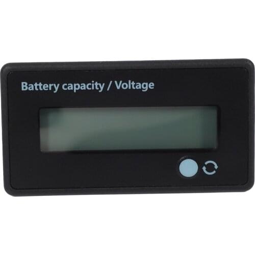 12V 24V 36V 48V Battery Meter, Battery Capacity Voltage Indicator, Lead-Acid & Lithium Ion Battery Charge Discharge Monitor, for