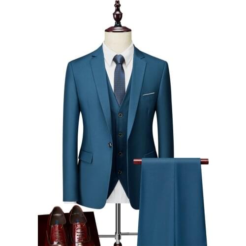 Jackets+Vest+Pants) 2021 Mens High Quality business Blazers/best wedding Grooms Wedding Dress three-piece suit/Man Tuxedo 6XL