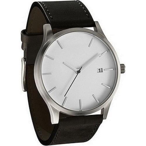 Fashion Faux Leather Mens Watches Men Wrist Watch 2019 Mens Date Watches Top Brand Casual Watch Clock