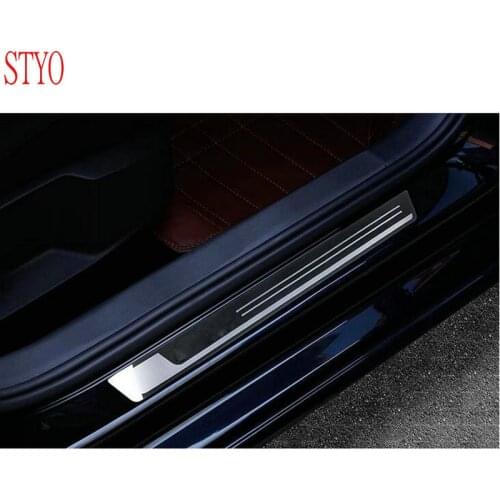 STYO Car Stainless Steel Exterior Door Tread sill scuff plate Trim Welcome Pedal for VW JETTA MK5 MK6 2008-2018