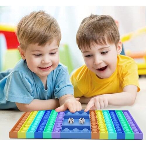 New Big Size Pop Push Bubble Rainbow Board Game Fidget Toys Fun Games For Children Stress-Relieving Toys Adult Anti-Stress Toys
